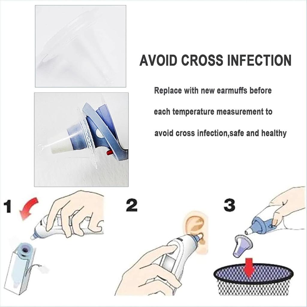 Disposable Ear Thermometer Probe Covers - 1000pcs Upgraded Version Thermometers Lens Filters Refill Caps for All Braun Thermometer Digital