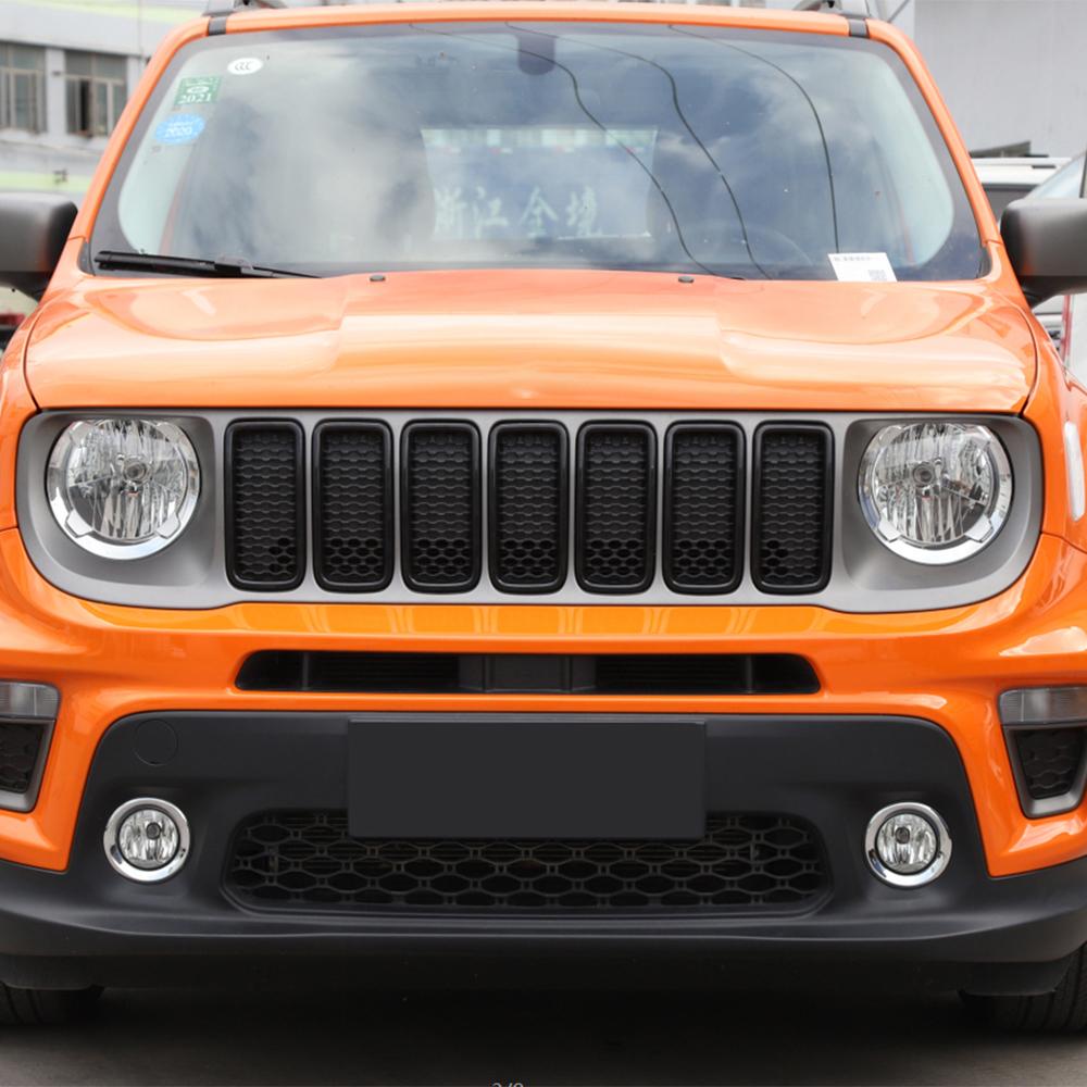 Передняя молдинг автомобиля для Jeep Renegade 2022 2023, средняя решетка, накладка, наклейки, внешний стиль