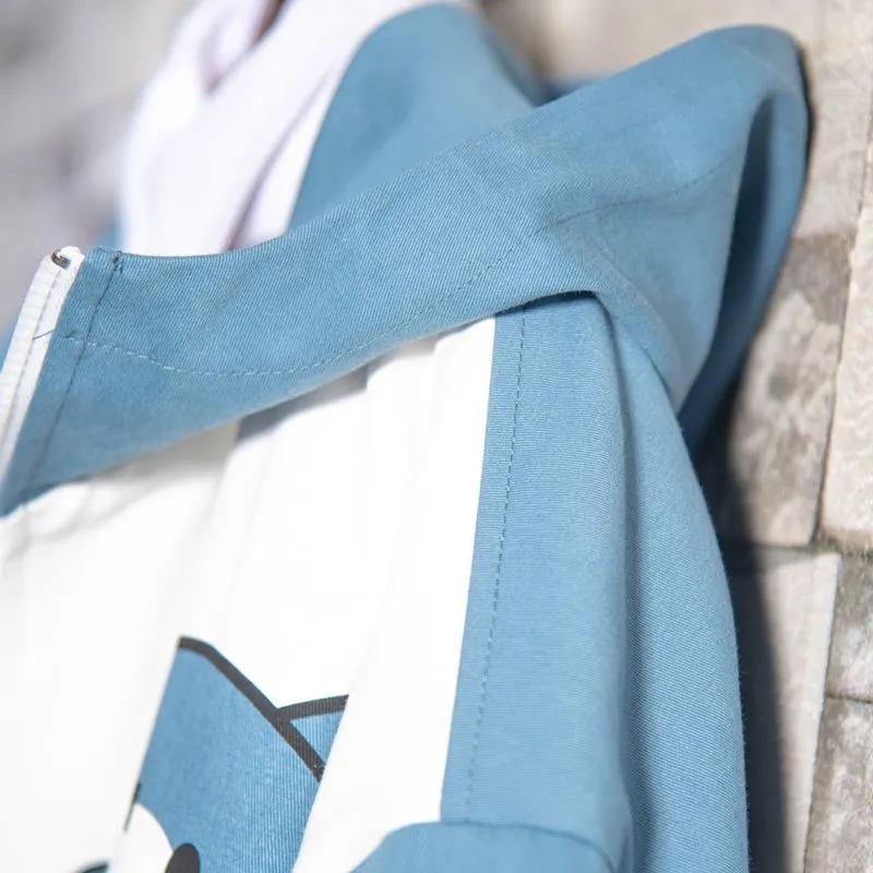 Весна Осень Женская Толстовка с Капюшоном Милый Принт Акулы Пэчворк Подростковая Куртка Толстовки Харадзюку Мужская Толстовка