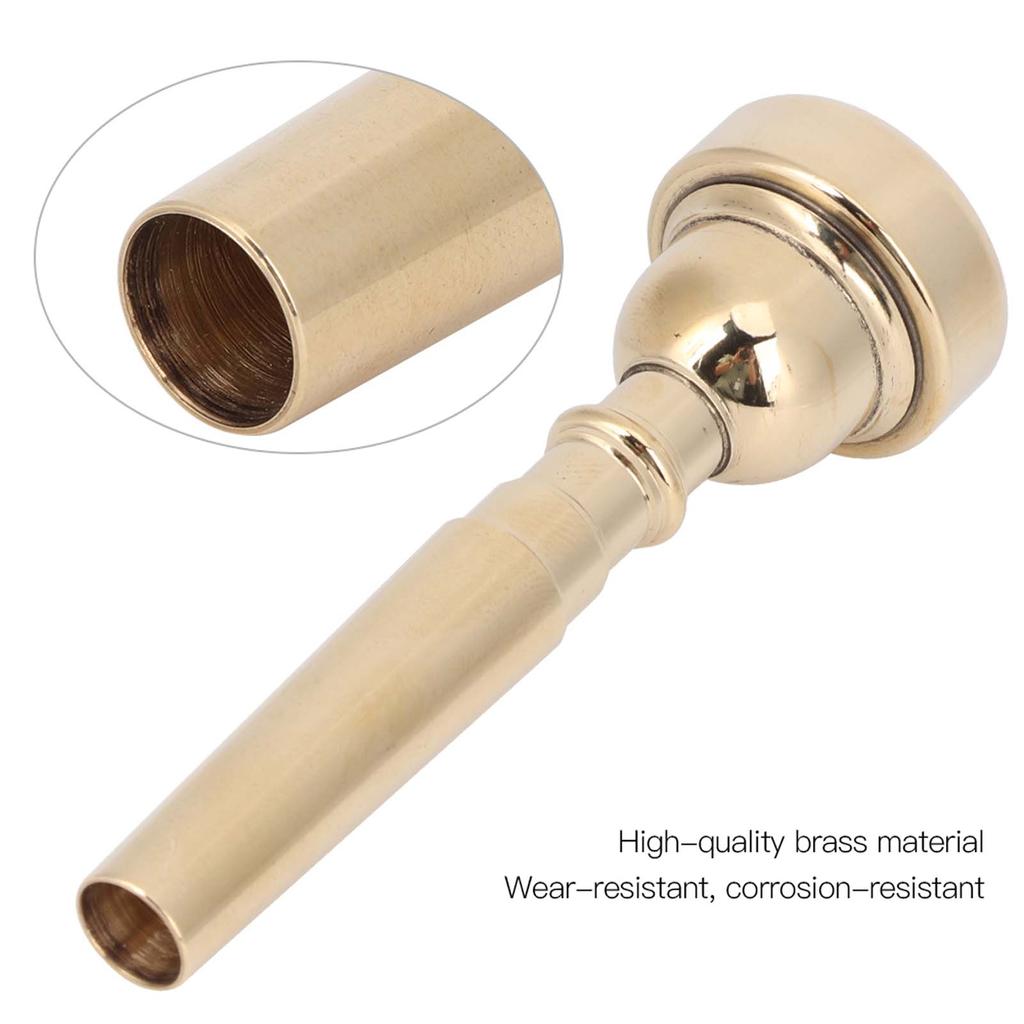 Мундштук для трубы, прочный, стильный, латунный, профессиональный, духовой музыкальный инструмент, аксессуары, золото 7C