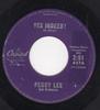 7inch Record PEGGY LEE - Yes Indeed! 4576 Capitol Records 1961 Canada Pop Used