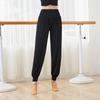 Женские черные модальные танцевальные брюки, свободный стиль гарем, моделирующие фигуру, идеально подходят для занятий в художественной школе и современной хореографией, 220 г.