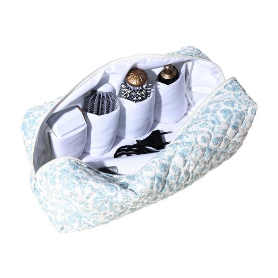 Сумка для хранения фена Вафельная Дорожный чехол для парикмахерских инструментов Застежка-молния Стеганый Цветочный Органайзер для инструментов для укладки волос для щипцов для завивки Аксессуары