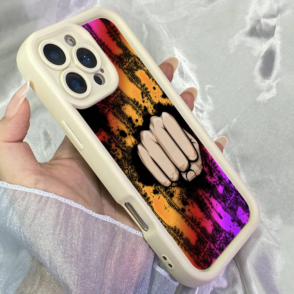 JT232 Энергетический Кулак Арт для iPhone 17 16 15 14 13 Pro Max Samsung S26 S25 Ultra A17 A16 A07 A56 A36 A26 A15 Xiaomi 15T Redmi 15c 14C Note 13 Мягкий Чехол