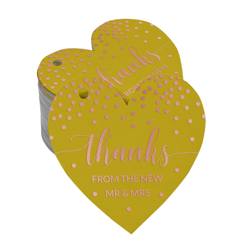 Inkdotpot Pack Of 100 Real Silver Foil Paper Tags Thanks From The New Wedding Favor Hang