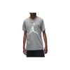 Logo Print Sports Short Sleeve T-Shirt Men Tops Grey White DX9582-091