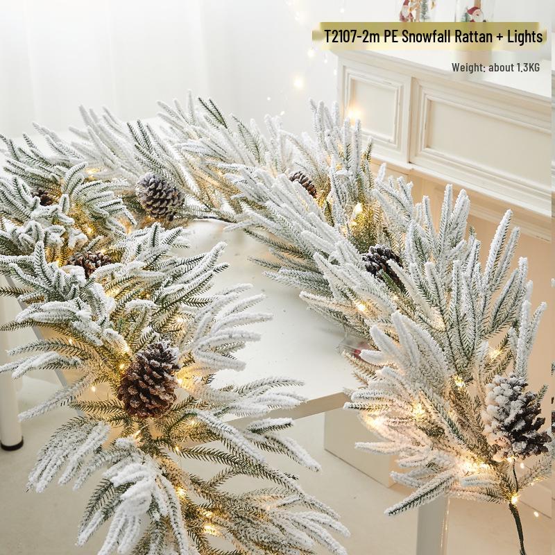 Christmas Snowflake Garland for Hotels, Malls, Windows, Doors & Stair Handrails