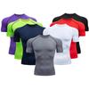 Men's Quick-Dry Compression Short-Sleeve Sports Tee - High Elastic, Breathable for Basketball & Fitness Training