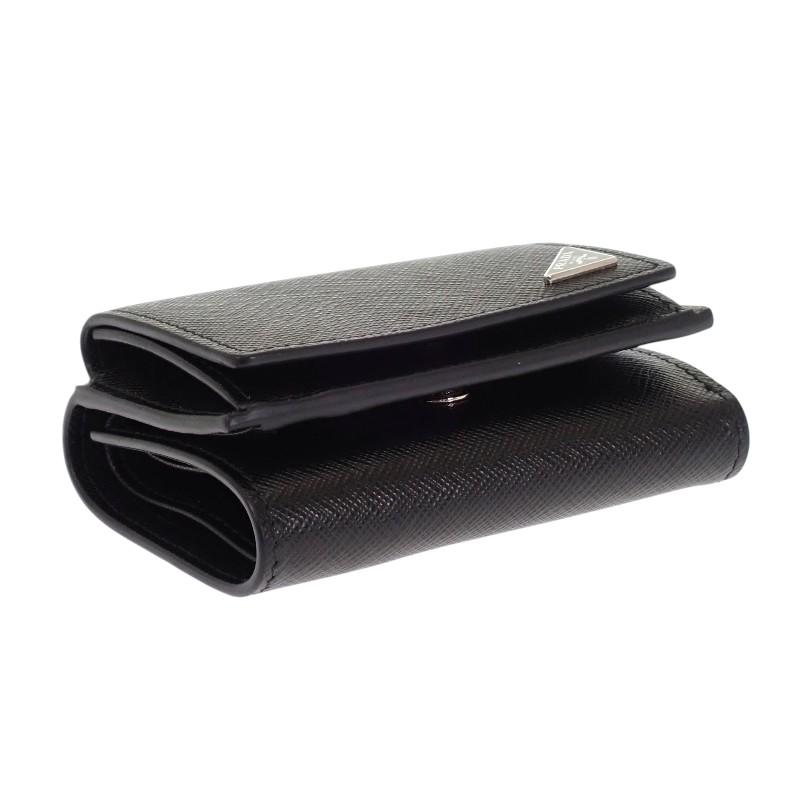 PRADA  2MH021_QHH_F0002 Tri-fold wallet black Safiano mens