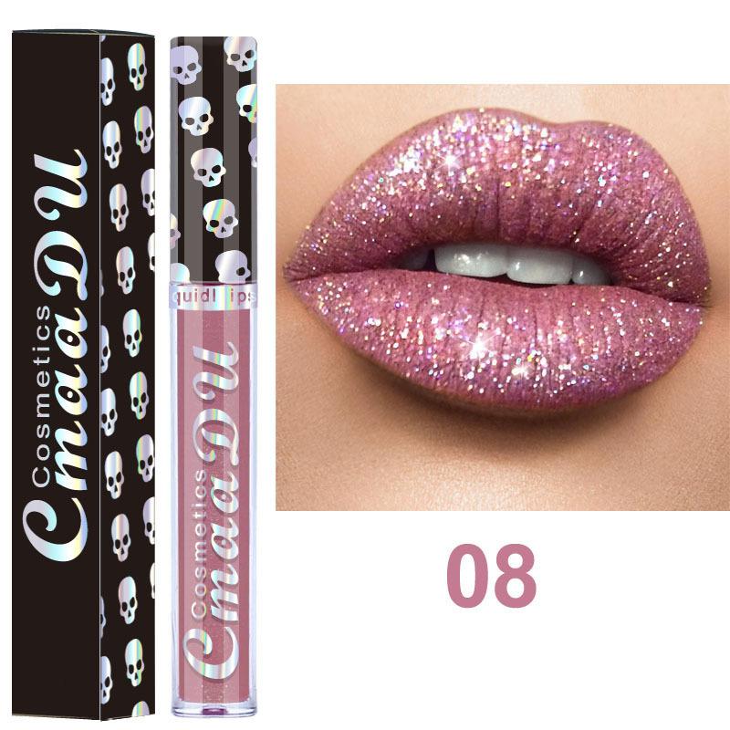 8 цветов матовый блеск для губ Sexy Skull губная помада набор Skull Head стойкий водостойкий бархатный блеск для губ жидкая губная помада