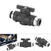 Черный пневматический соединитель ручной регулирующий клапан двухсторонний инструмент для быстрого соединения(BUC12 )