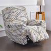 Geometric Recliner Sofa Cover Leopard Print Stretch Spandex Armchair Slipcovers Relax Lazy Boy Chair Covers Furniture Protector