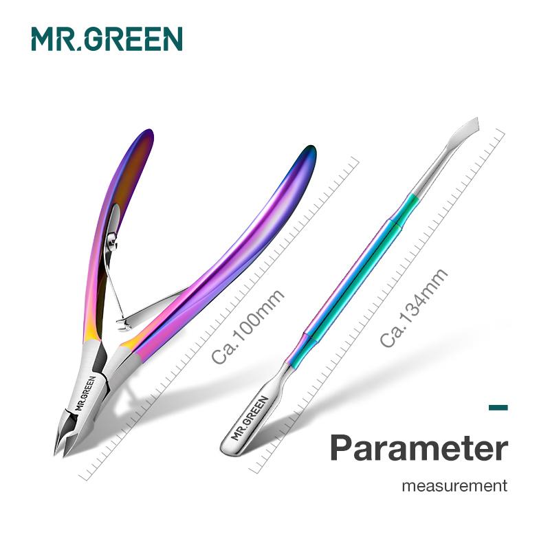 MR.GREEN Cuticle Nippers Gorgeous Colorful Cuticle Scissors Nail Manicure Clippers Trimmer Dead Skin Remover Cutters Beauty Tool (MR-1050)