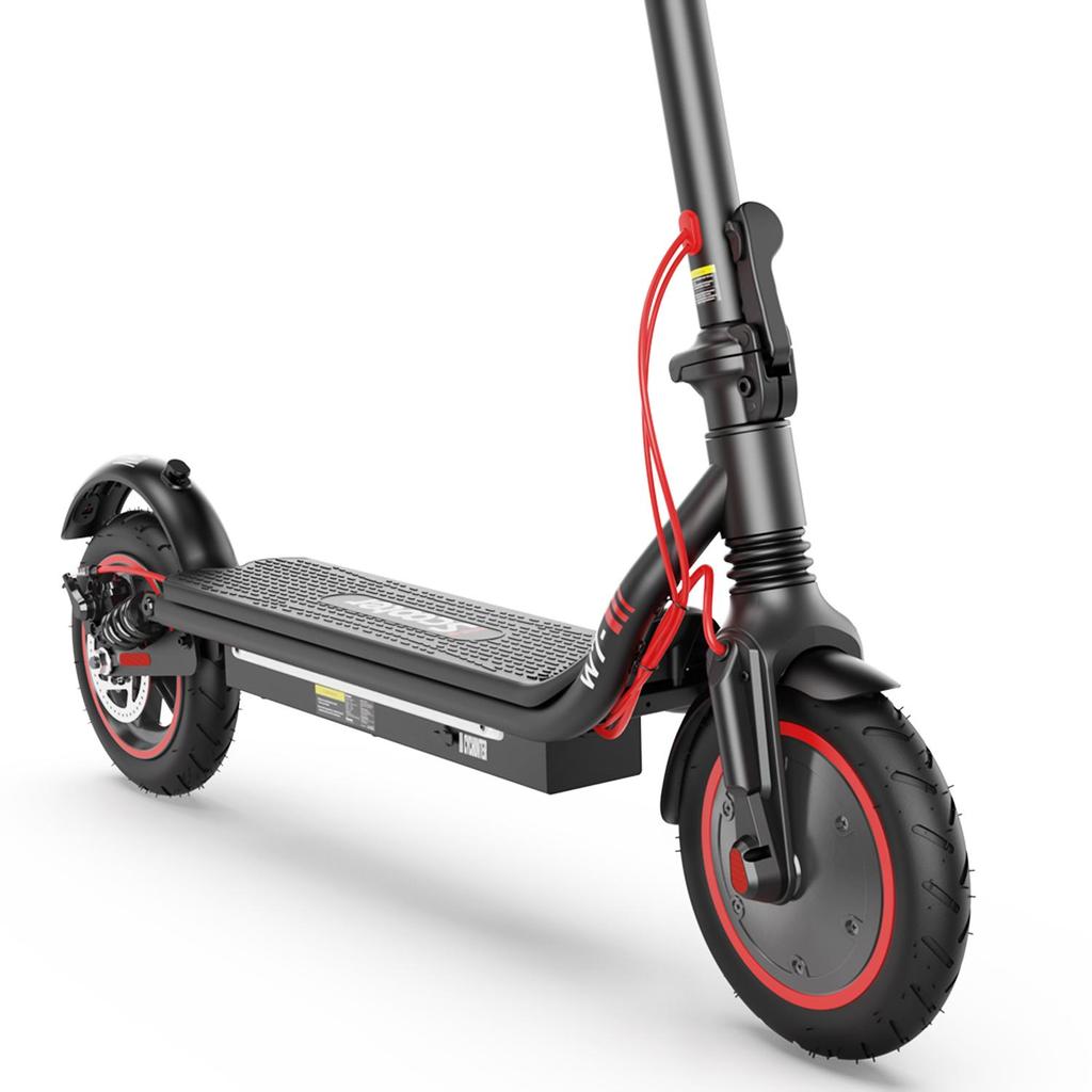 iScooter W7 Urban Electric Scooter for Adults 650W Motor, 36V10.5Ah Battery, 8.5" Road Tires, Rear Disc Brake, Full Suspension, APP Control