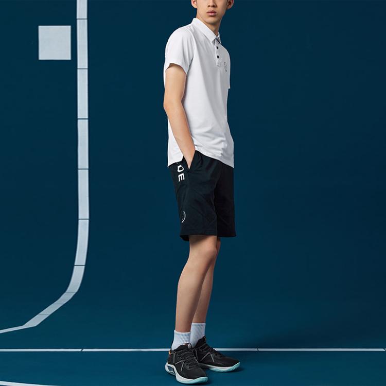 Повседневные спортивные шорты с буквенным узором Li Ning Wade Series, мужские шорты черного цвета AKSR213-1