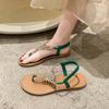 Water Diamond Sandals for Women 2024 Summer New Style with Roman Style PVC Rear Elastic Band