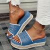 New Womens High Heels Sandal Thick Bottom Casual Shoes Ladies Summer Wedges Sandals Women Platform Slipper Large Size 35 ~43