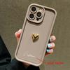 3D Gold Love Heart Personalized Custom Name Case For iPhone 16 15 14 13 12 11 Pro Max X XS XR 7 8 Plus Silicone Candy DIY Cover