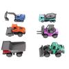 6 Pcs Construction Trucks Colorful Assorted Alloy Construction Vehicles with Excavator Forklift Road Roller Cement