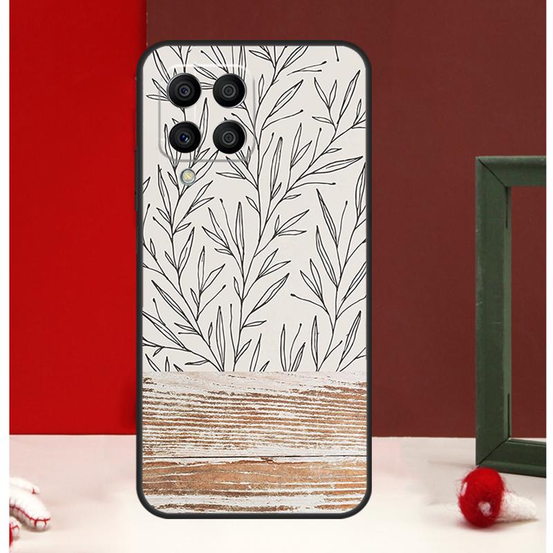 Чехол Boho с растительным листом и коровьим кактусом для Samsung Galaxy M13 M53 M56 M52 M32 M16 M11 M21 M31 M35 M12 M14 M15 M36 M55 M34 M54
