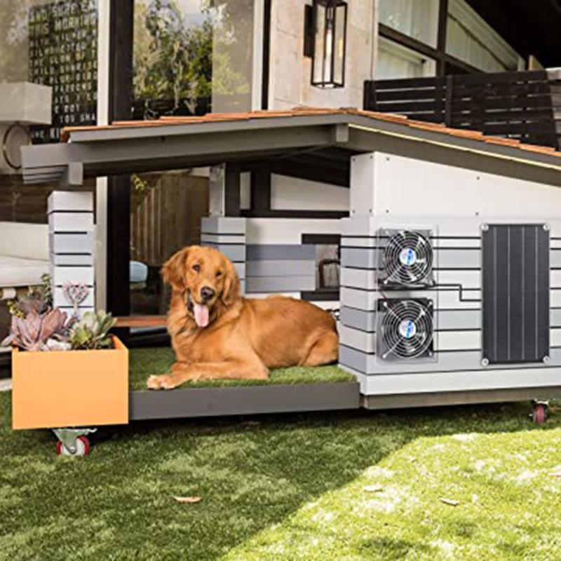 Комплект вентилятора солнечной панели 10 Вт 6 В, устойчивый к атмосферным воздействиям солнечный вентилятор для курятника, теплицы, сарая, окна дома для домашних животных