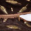 Decorative Pillowcase, Feathers, Brown