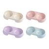 Portable Double Cat Bowls Pet Water Food Feeder Food Container Drink Bowls for Small Animals Indoor Cats Puppy Kitten Supplies