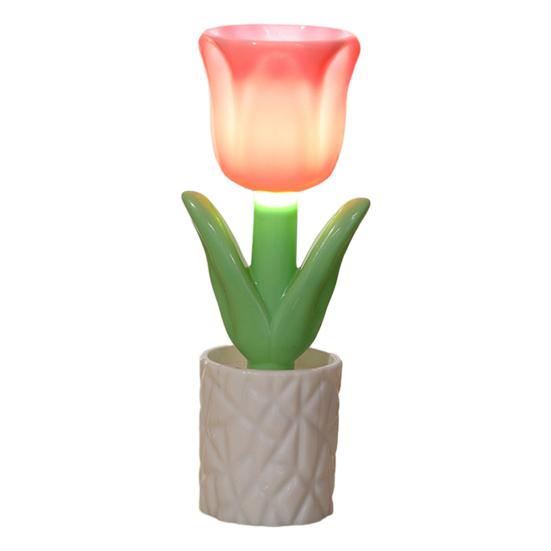 Мини светодиодный Цветочный с мягким свечением Ночник Настольная лампа Креативный Питание от батареек Прикроватный Настольный