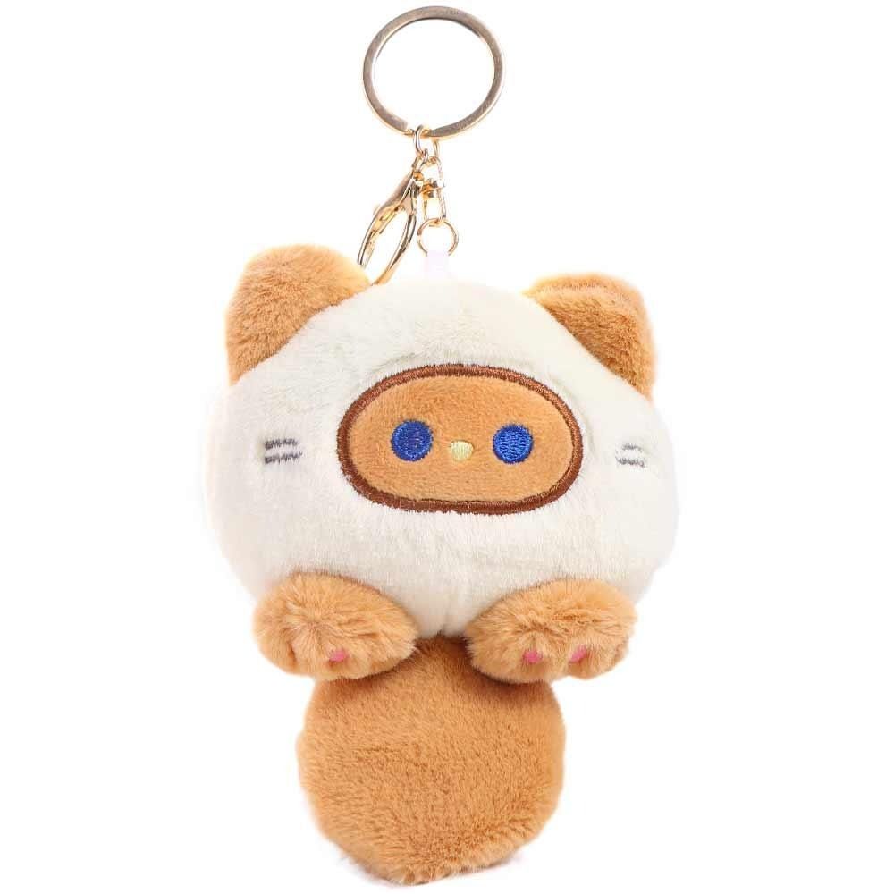 Плюшевая Плюшевая Кошка Брелок Хлопок ПП Плюшевая Кошка Кукла Подвеска Пищащая Кошка Плюшевый Брелок Рождественский Подарок