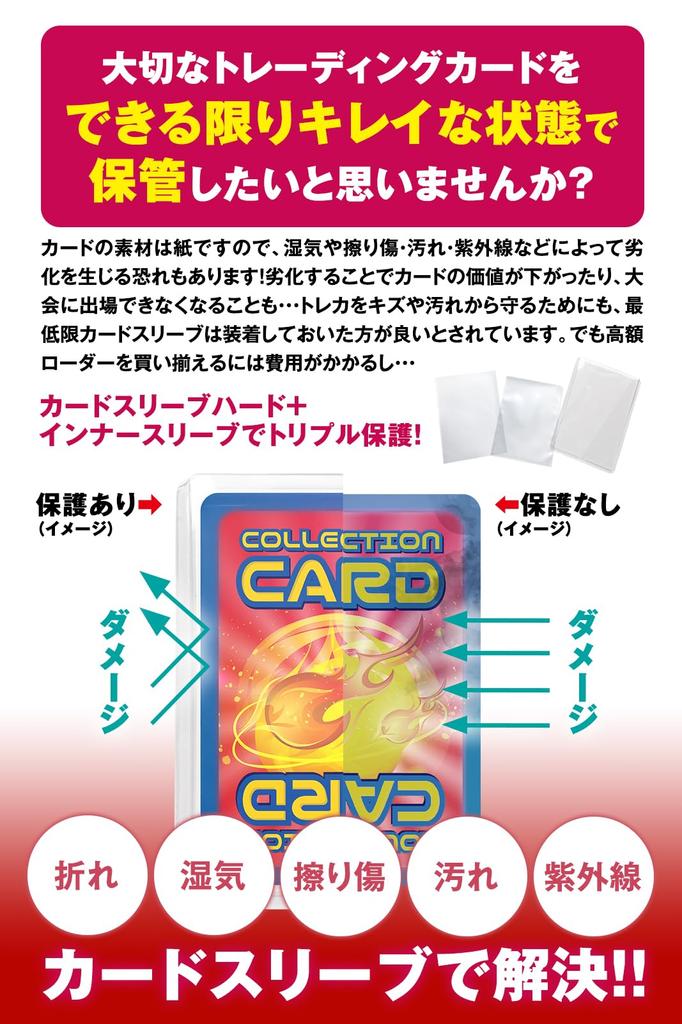 Чехол для карт Pokeka Sleeve Card Loader Top Loader Trading Card Hard Case Protection Clear 40 [Защита от ультрафиолета] (УФ-части)