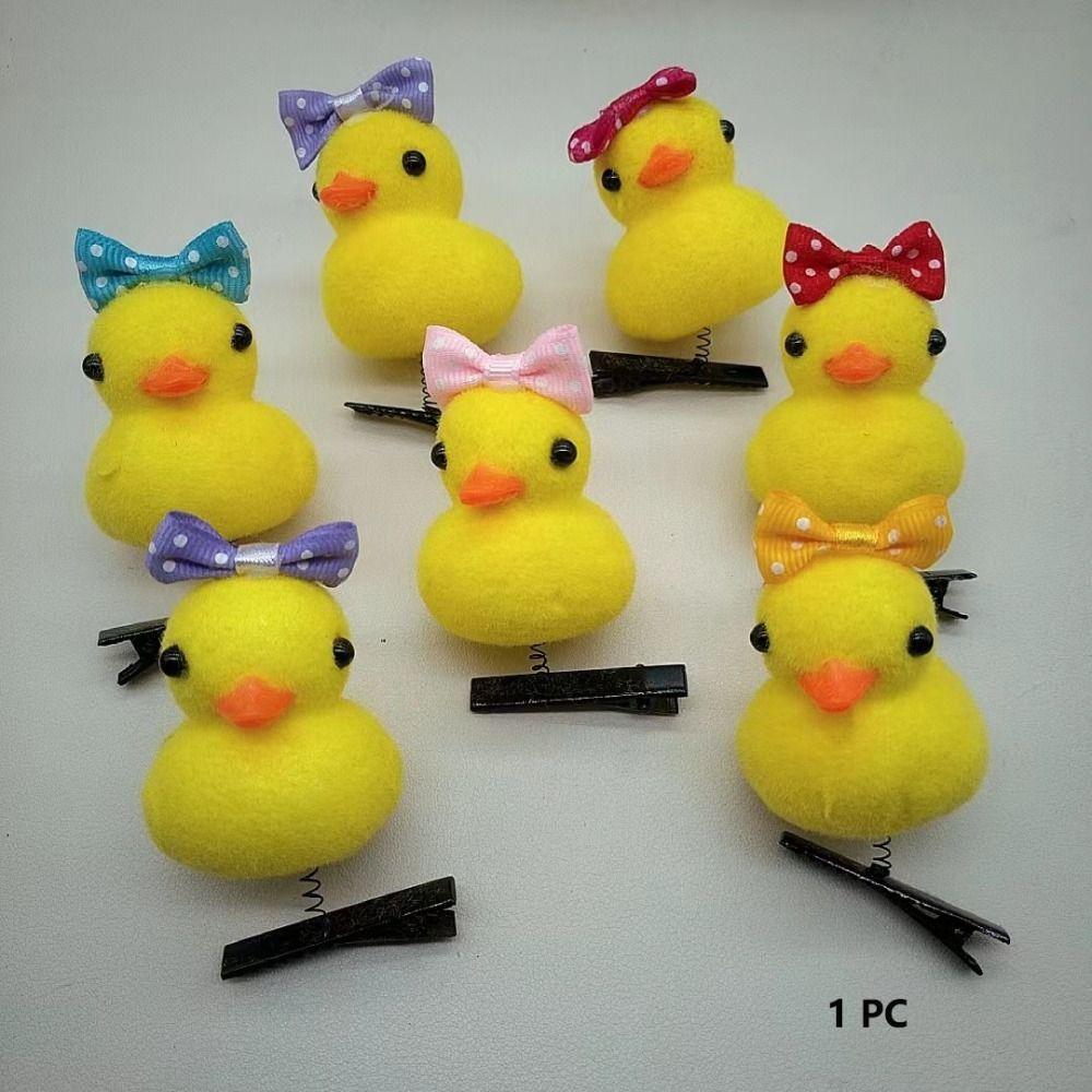 Little Yellow Duck Hair Clip Cartoon 3D Duckbill Clip DIY Spring Hair Clip Children Headwear