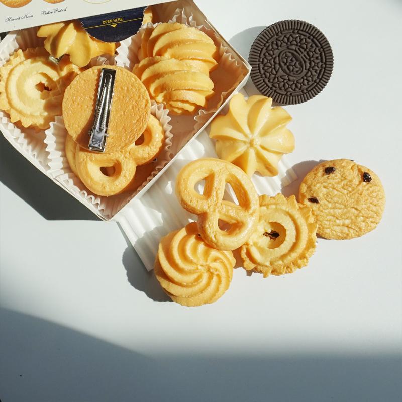 Women Simulation Cookies Handmade Cute Kids Barrettes Adorable Hairpins Funny Hair Clips Hair Accessories Hair Decorate Side Clip