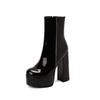 Women Shoes Ankle Boots High Heels Platform Riding Boots Sexy Round Toe Shoes Plus Size