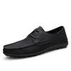 Large Size Leather Shoes, Microfiber Lace Up Loafers, Fashionable Bean Shoes, Classic Men's Leather Shoes