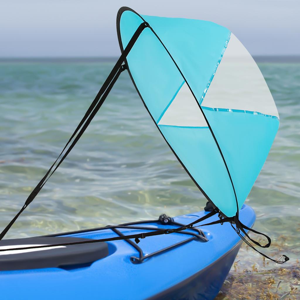 Kayak Sail 42.5" Kayak Downwind Sail - Foldable Paddle Board Wind Sail With Instant Popup & Secure Locking For Kayak Canoe & Sup