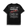 Футболка Ferrari Scuderia F1 Мужская Уличный Хип-Хоп Повседневная Хлопок Уличный Хип-Хоп Оверсайз Y2k Короткий Рукав Женская Мужская Одежда