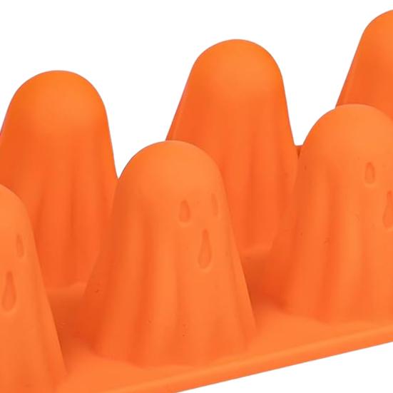 1/2 шт. 3D-форма для привидения из силикона для шоколадных десертов, конфет, желе, пищевая форма для выпечки в форме привидения, легко снимаемая, принадлежности для выпечки на Хэллоуин