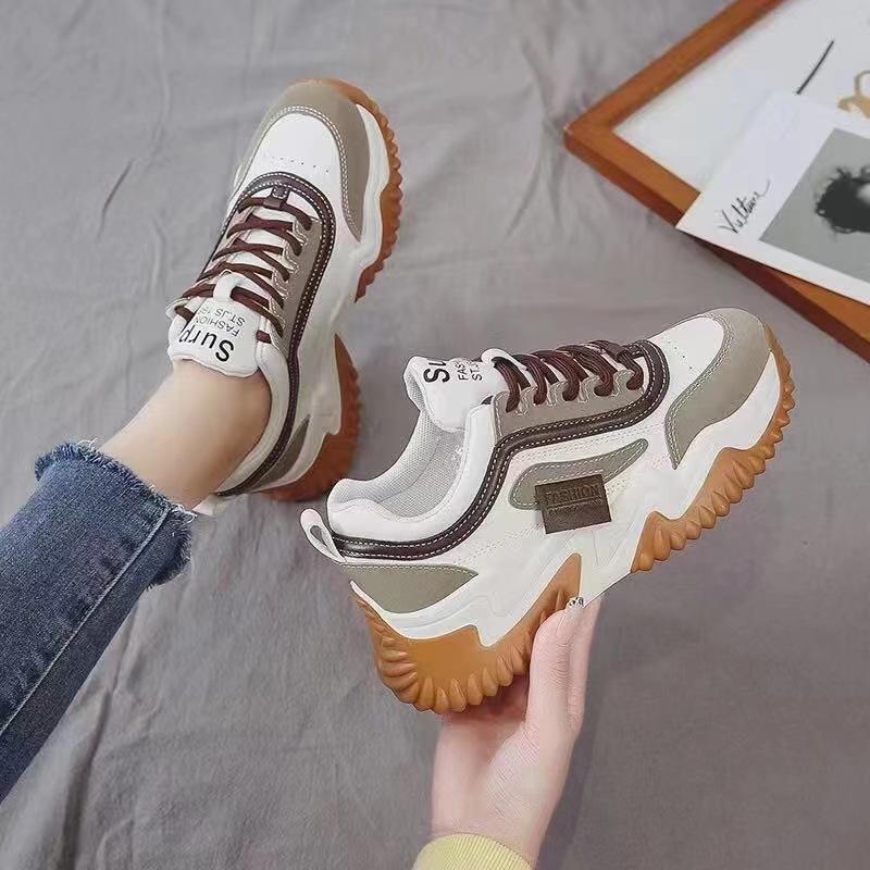 Папины кроссовки женские осенне-зимние новые универсальные высокоценные повседневные туфли на толстой подошве легкие спортивные туфли, взрывной рост и это со