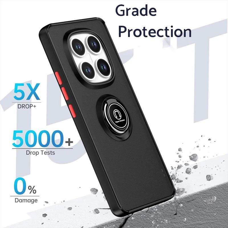 Бронированный матовый чехол для Xiaomi 15 Ultra Redmi Note 14 Pro 5G 14C Чехол с автомобильным магнитным держателем-кольцом для Redmi Note 14 Pro Plus Funda