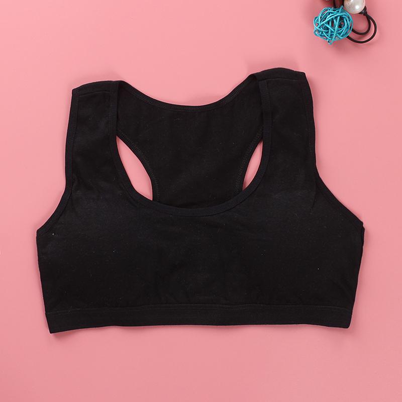Удобный хлопковый тренировочный бюстгальтер для возраста 8-14 лет с бесшовным кружевным дизайном в нескольких цветах