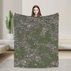 Grass Battlemat Grassland Land Greenery Blanket Quality Warm Soft  Throw Blanket Winter Picnic Bedroom Novelty Bedspread