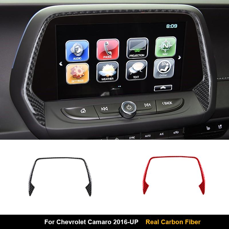 For Chevrolet Camaro 2016-UP Center Console Gear Carbon Fiber Cover Car Accessories Interior Stickers