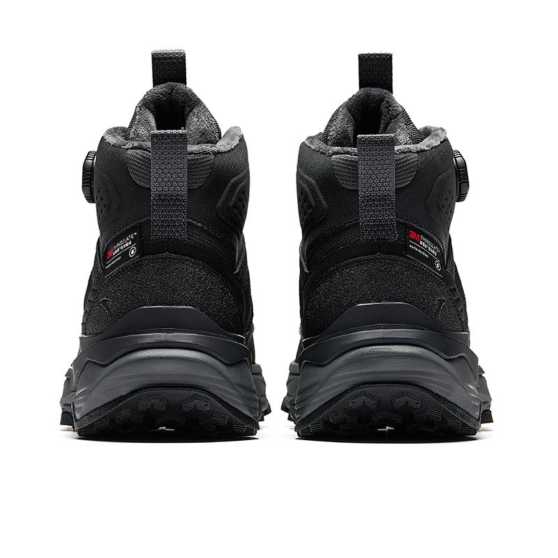 Anta Yueling 2-е поколение Флис Толстые Модные Универсальные Нескользящие Износостойкие Теплые Высокие Повседневные Ботинки Мужские Повседневные Ботинки Базовый-Черный 112618932-1