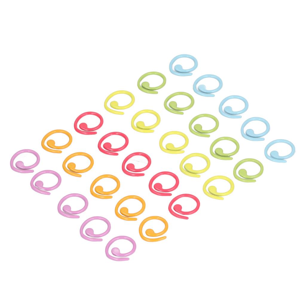 30pcs Knitting Stitch Rings DIY Colorful Stitch Marker Ring Knitting Crochet Markers for Knitting