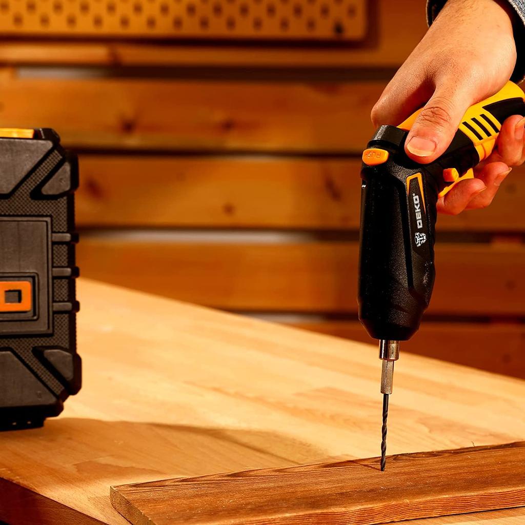 DEKO Electric 47 USB беспроводной деформируемый светодиодный USB-кабель для зарядки мебели и домашнего использования, отвертка, биты, отвертка 3,6 В, ручка, вперед/назад