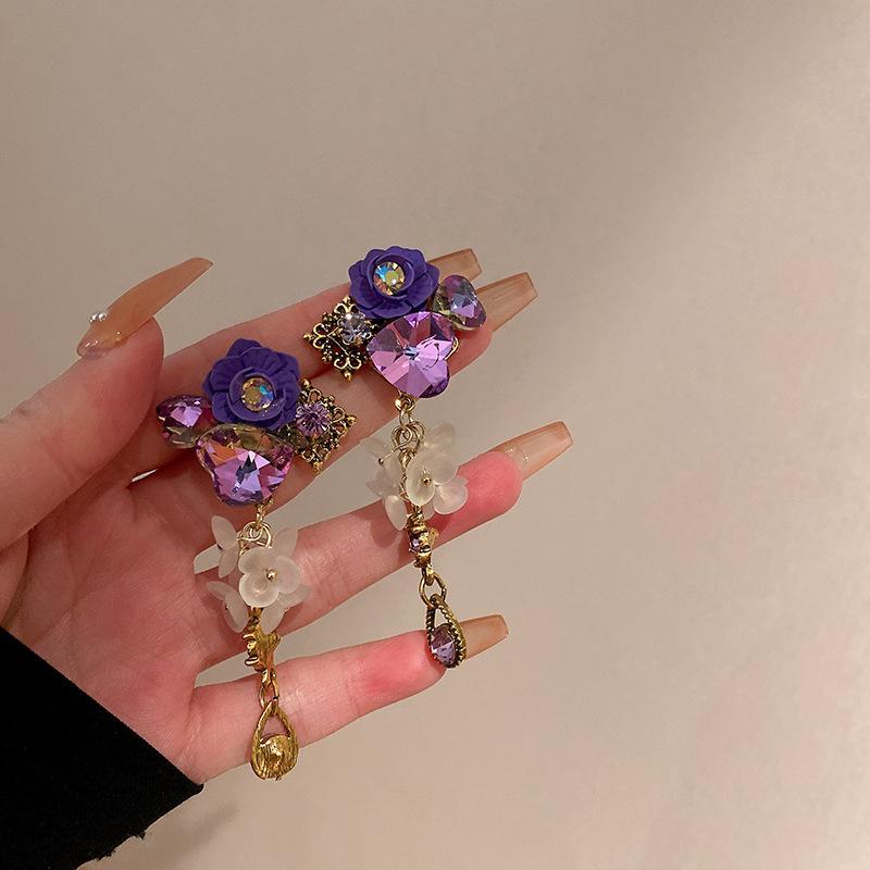 Высококачественные серьги из циркония и металла с кисточками, инкрустированными бриллиантами, идеально подходят для любого случая