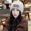 Miu Premium Autumn/Winter Embroidered Wool Beanie with Ear Protection