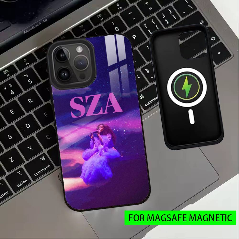 Cool Singer S-SZA-SZA-S Phone Case For iPhone17,16,15,14,13,12,11 Plus,Pro Magnetic For Magsafe Wireless Charging