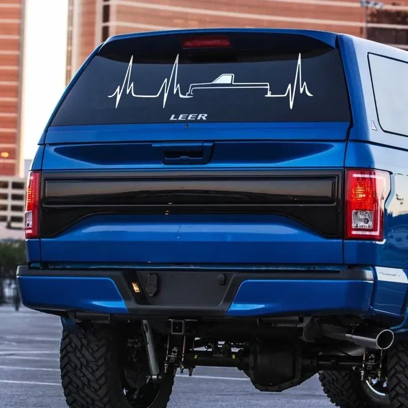 Graphics Heartbeat Pickup Body Side Sticker Car Tuning Decor Decal Wrap Decoration For Ford F150 Chevy Silverado GMC Sierra Auto