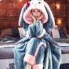 Winter Flannel Pajamas Set For Women Animal Thick Warm Cute Long Sleeves Sleepwear Loose Pyjamas Suit Homewear Clothes